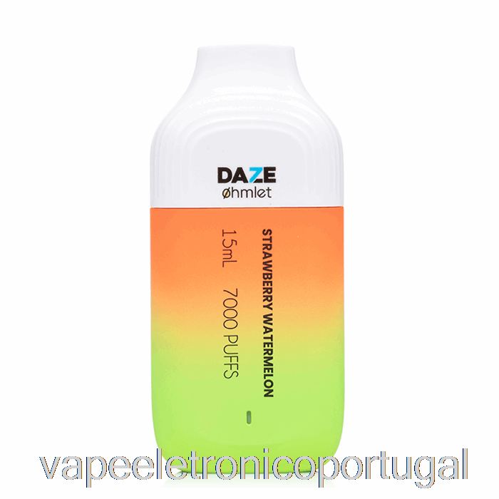 Vape Eletrônico 7 Daze Ohmlet 7000 0% Zero Nicotina Descartável Morango Melancia